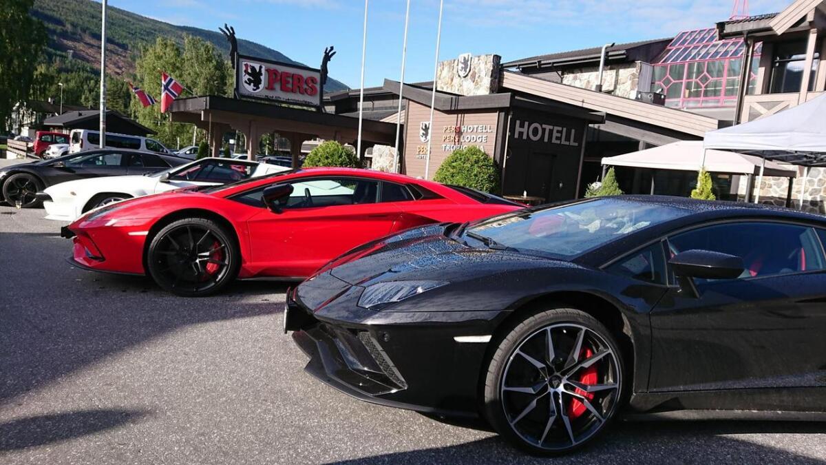 23 Lamborghiniar gjesta Pers Hotell førre helg.