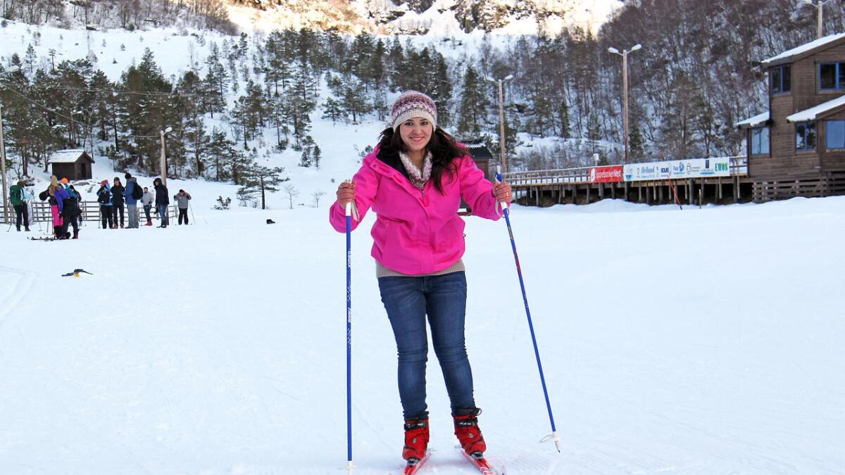 Syriske Majsa var riktig flink på ski. (Alle