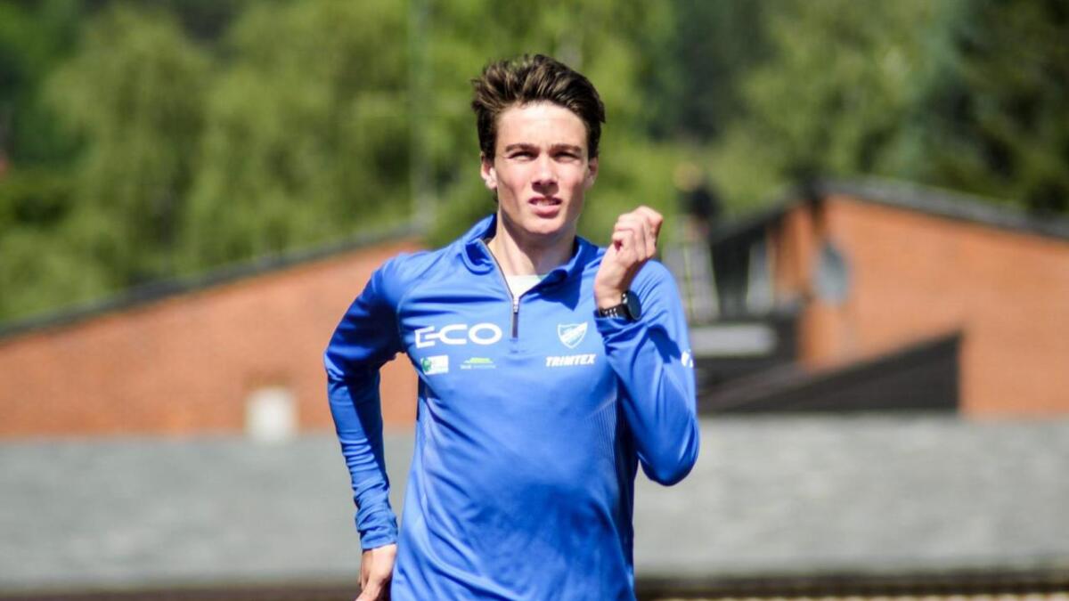 Sondre Juven (19) viste gryande form nokre dagar før han skal springe 1500 meter under Bislett Games.