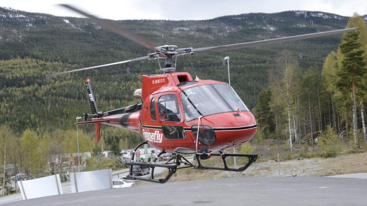 For 450 kroner kunne du få deg ein luftetur i helikopter over Gol.