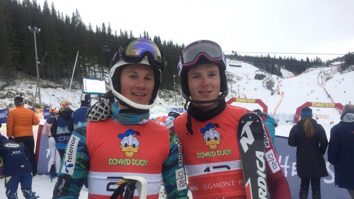 F.v. Gustav Rosberg Vøllo og Bjørn Brudevoll har begge hevda seg godt i fleire renn i vinter. (Arkiv