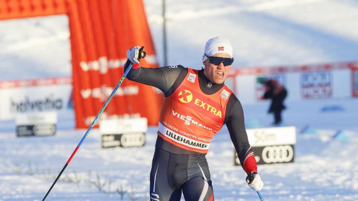 Pål Golberg har vore betre enn mange av landslagsløparane på Lillehammer denne helga. Her frå sprinten fredag.