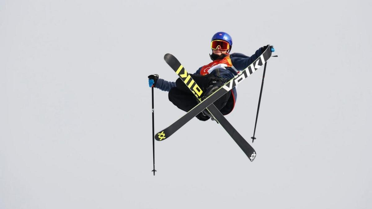 Øystein Bråten i aksjon i slopestylefinalen under vinter-OL i Pyeongchang.