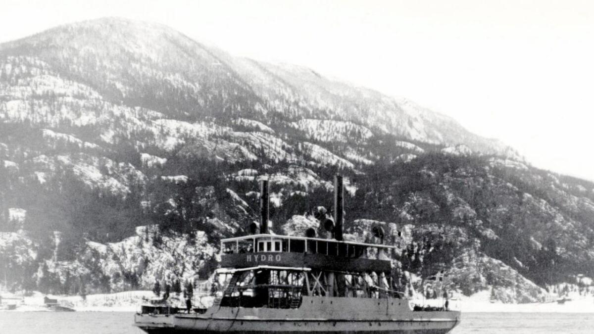 MF Hydro Tinnsjø ble senket i 1944.