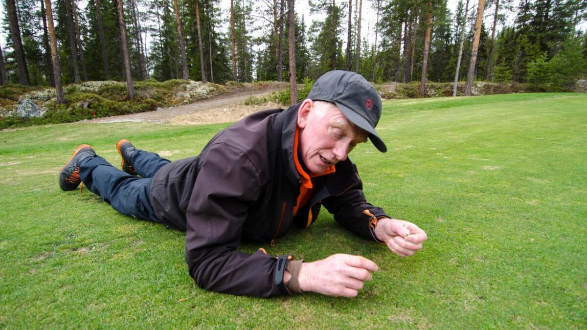 Ein veg ved golfbanen ved Eikre får ikkje namnet Greenvegen» sjølv om greenkeeper Noel Herbert får det aldri så grønt på greenen.