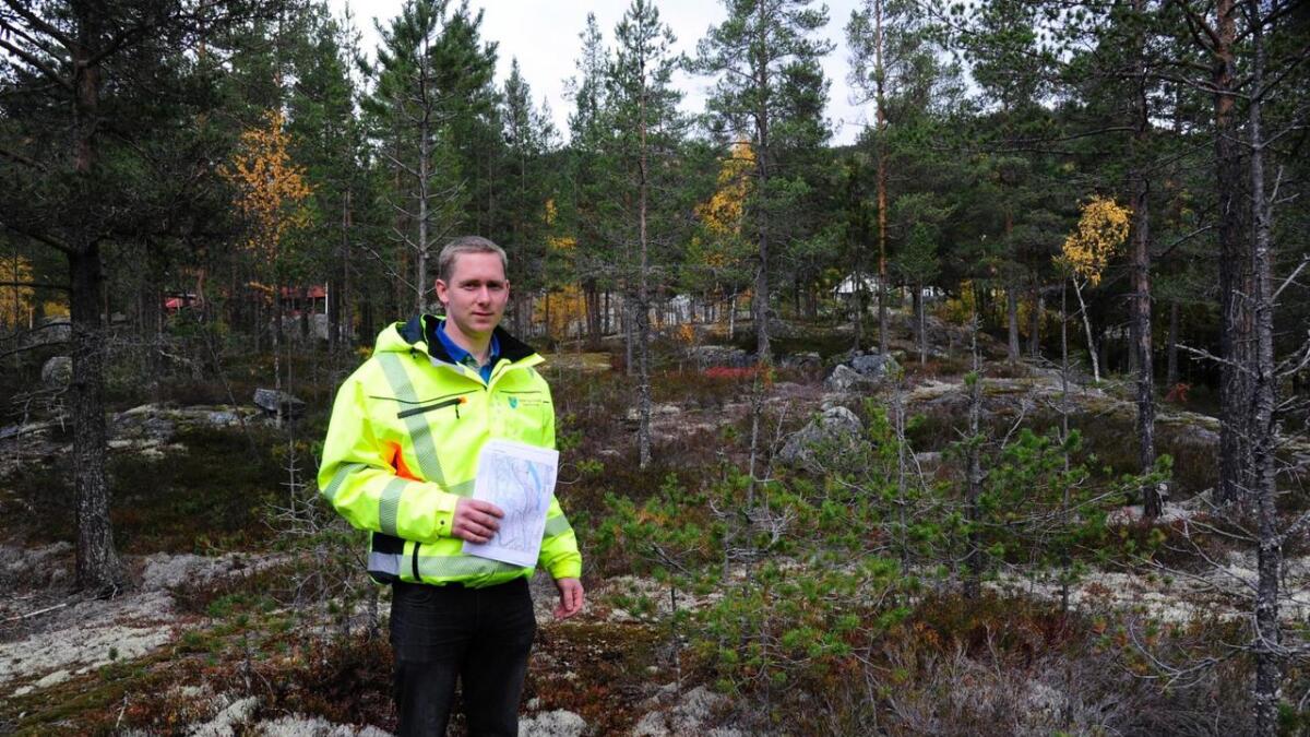 Her på Skogenberget skal Nore og Uvdal kommune byggje omsorgsbustader for barn og unge med spesielle behov neste år, seier prosjektleiar Andreas Sveen.