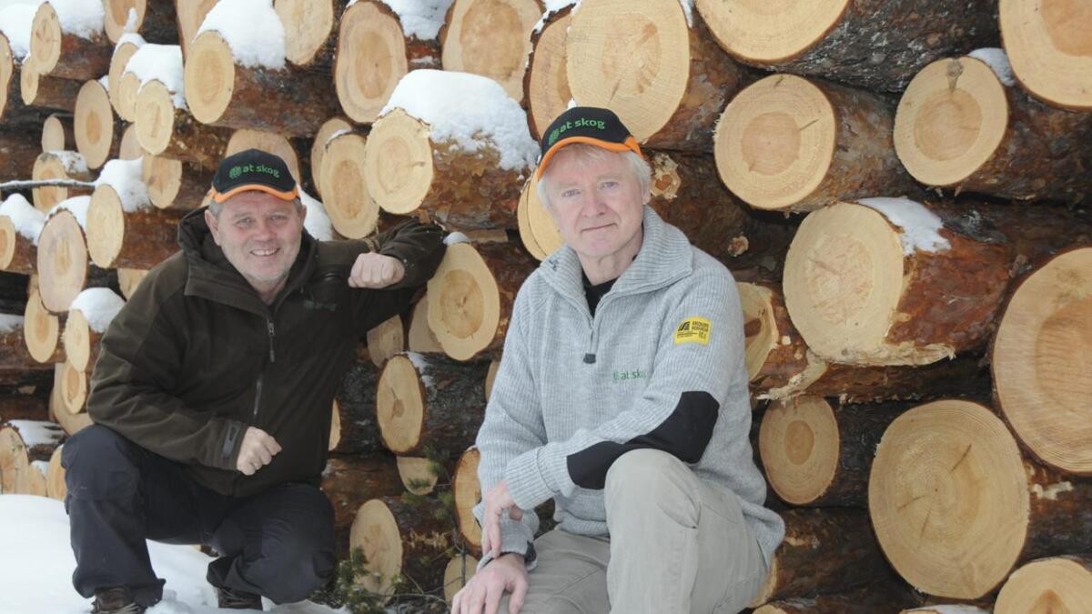 Skogbruksleiarane Olav Inge Nordbø (t.v.) og Jan Andersen.