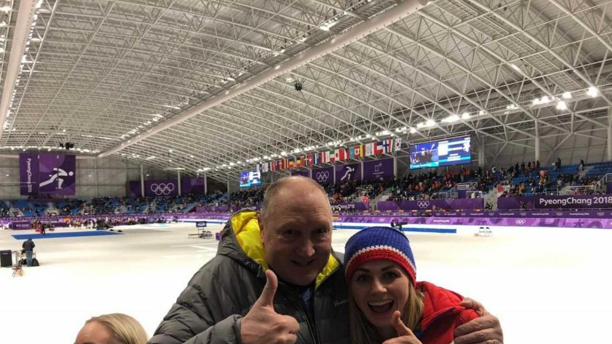Pappa Eirik Bøkko og syster Hege Bøkko jublar for OL-gullet til Håvard.