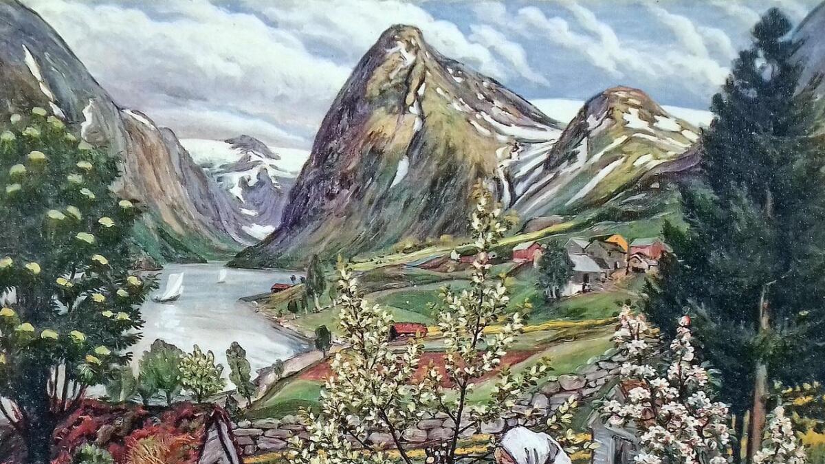 Nikolai Astrup måla bygda i alle avskuggingar; til alle årstider, natt og dag, i all slags ver. Han måla det nære og kjende, og gjennom bileta sine synte han at han kjende både folkelynne, segner, tru og livet i Jølster.