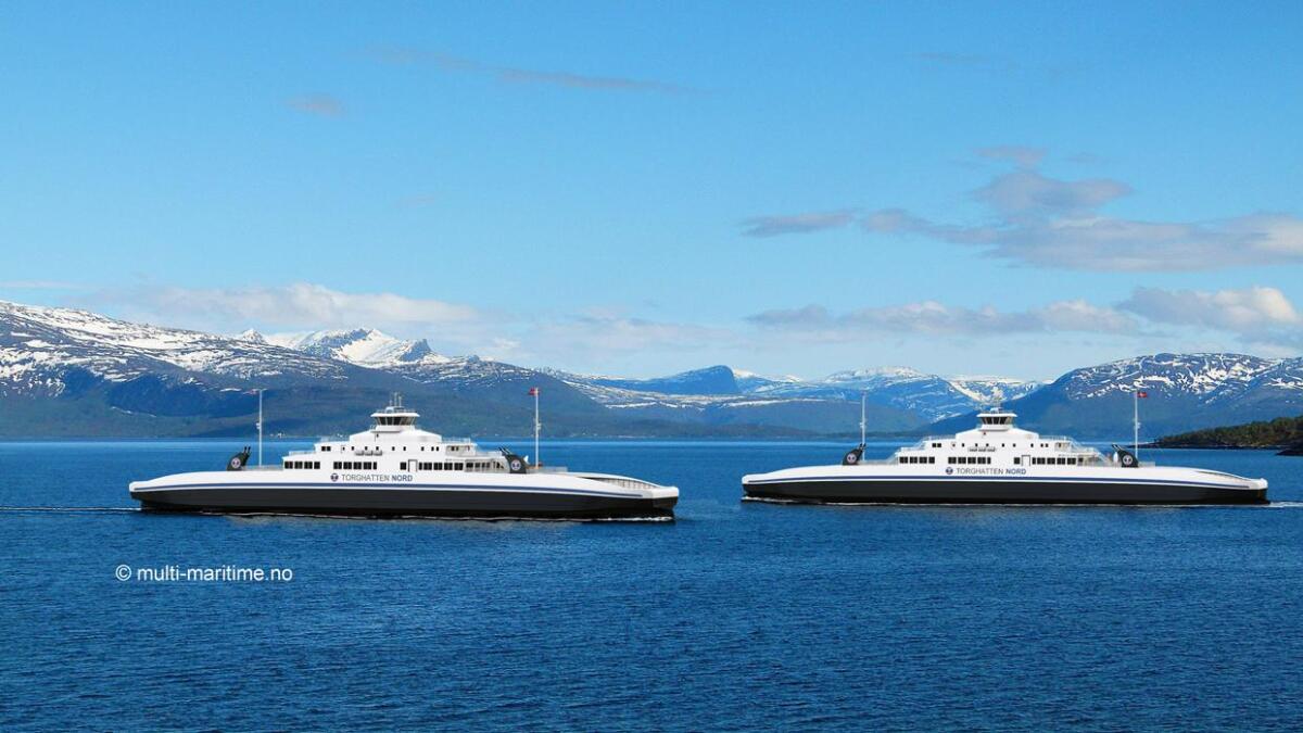 Verd Brevik skal levere to nye ferger til Torghatten Nord. Fergene er designer av Muliti Maritime.