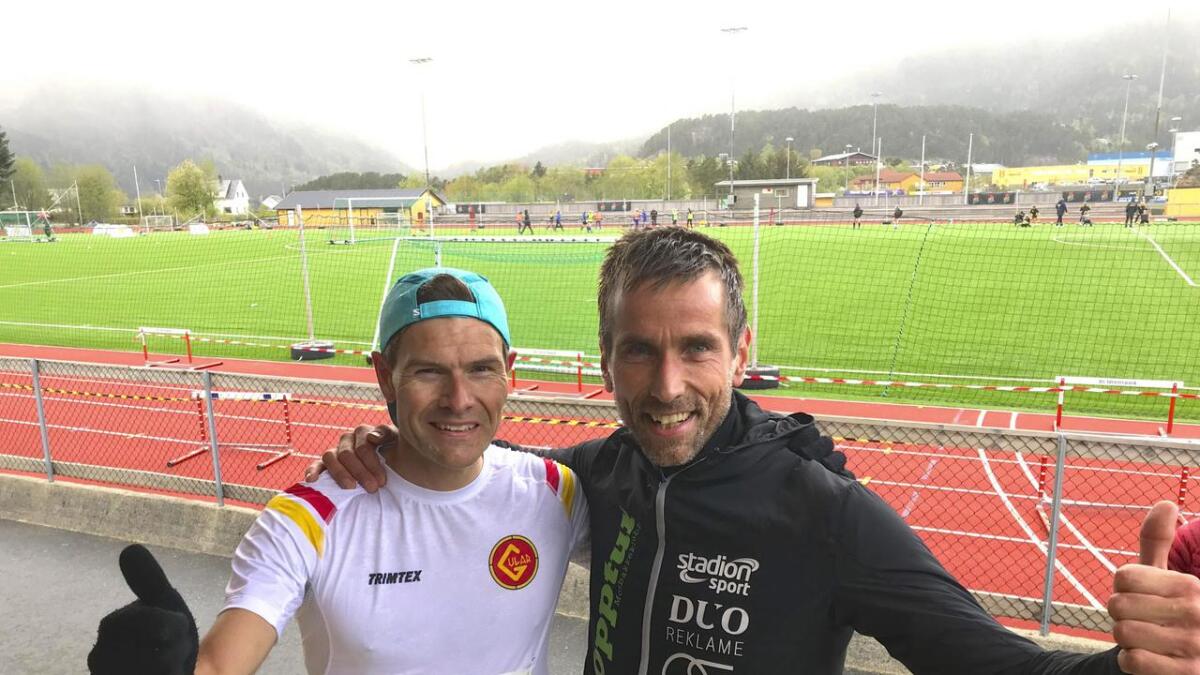Geir Skaten og Klas Færøvik pressa kvarandre til nye rekorder i Ulvenvatnet rundt. Dei to tok dei to første plassane i løpet.