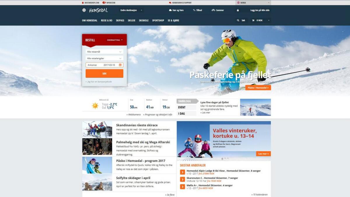 Bookingportalen til Skistar.com vil truleg tilfredsstille krava som utleigeportal for utleigeeiningar i Hemsedal, men det kan bli større krav til dei som eig ei utleigeseng.