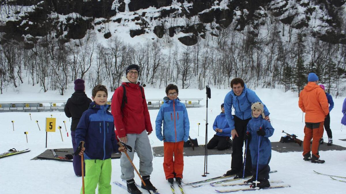 Familien Meunier er særleg interessert i skiskyting. Dei kjem frå Frankrike, men bur no eit halvt år i Noreg, bl.a. for å læra meir om skiskyting.