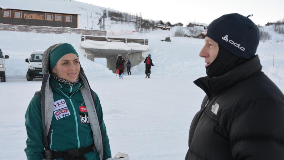 Eric Mills frå Etne la turen til Rauland, og gav alt på treningane då Terese Johaug delte tips og erfaring frå skisporet.
