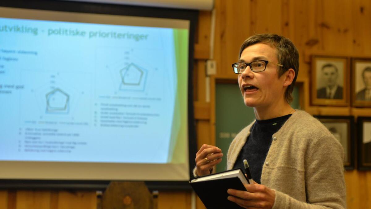 Varaordførar og ordførarkandidat for Senterpartiet i Hol, Sigrid Simensen Ilsøy, er kritisk til Viken-debatten i Hallingtinget. (Arkiv