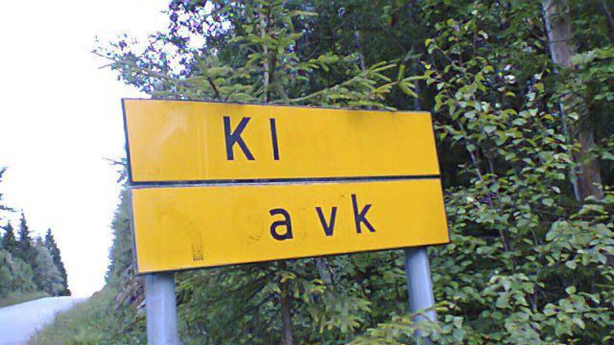 Slik såg skiltet ut i 2014, då ekteparet Døvik sendte den fyrste e-posten til Seljord kommune angåande skiltinga.