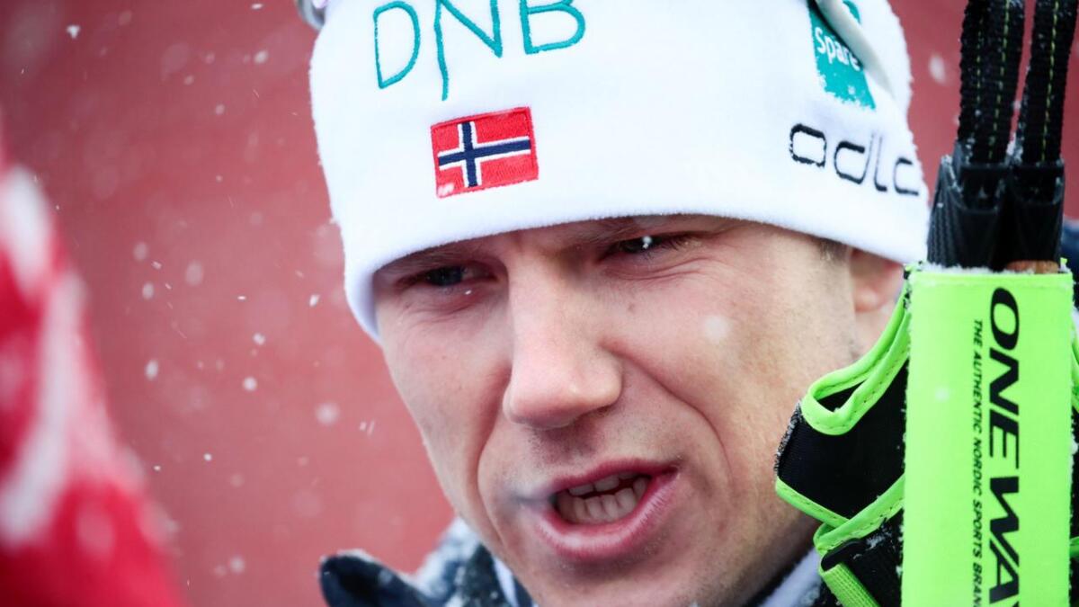 Vetle Sjåstad Christiansen, her frå VM i Østersund, kom på femteplass på jaktstarten i Holmenkollen.