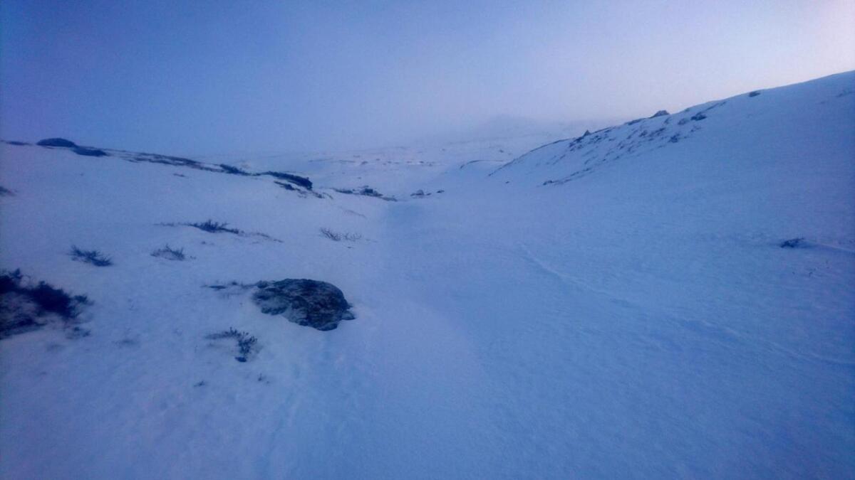 Det ligg snø i renneformasjonane på fjellet. – Det er førebels for lite snø til god skikøyring, men ein kan fint gå innover fjellet over skoggrensa, seier skredobservatør Jørgen Aamot.