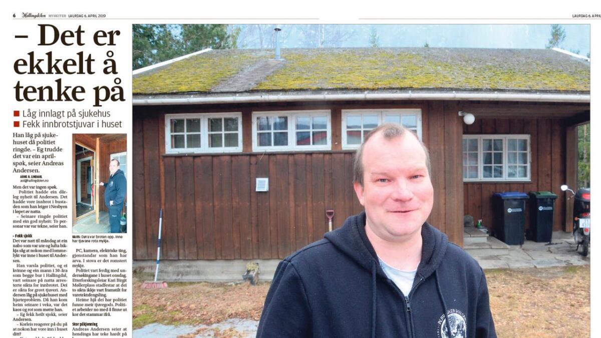 Då naboen oppdaga at det var tjuvar inne i huset i Nes ringde han politiet. Der fekk han beskjed om å følgje etter innbrotstjuvane i bil. Næraste politipatrulje var nemleg på Hønefoss.