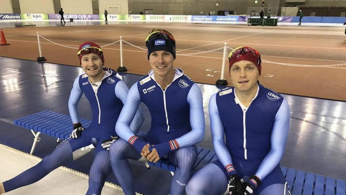 Sverre Lunde Pedersen, Simen Spieler Nilsen og Håvard Bøkko sesongen med bronse på lagtempoen fredag.