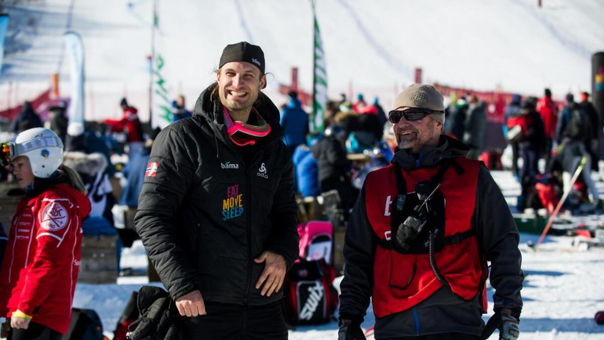 Jonas Aalberg i Bama og festivalleiar Are Fosse er fornøgd med at alpinfestivalen er i gang.