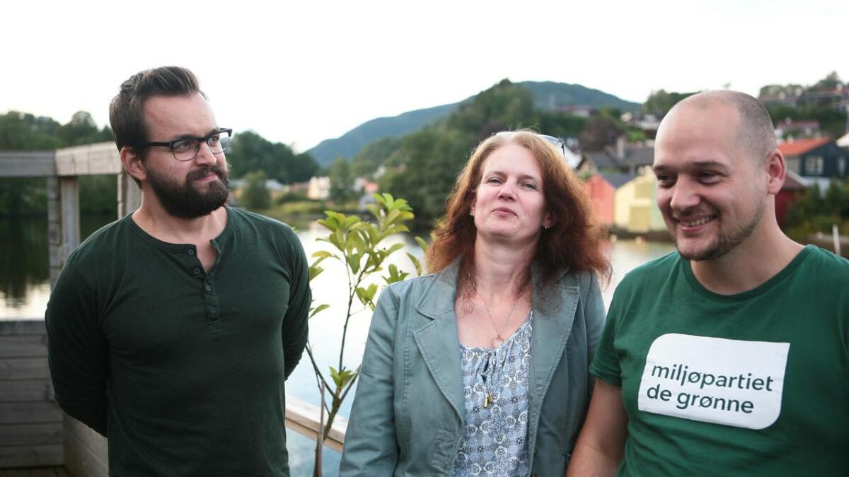 Bjørn T. Bøe, Ellen Siren Bruarøy og Nils-Anders Nøttseter tykkjer det er inspirerande å vera ein del av den grøne bølgja som sveipar over landet.
