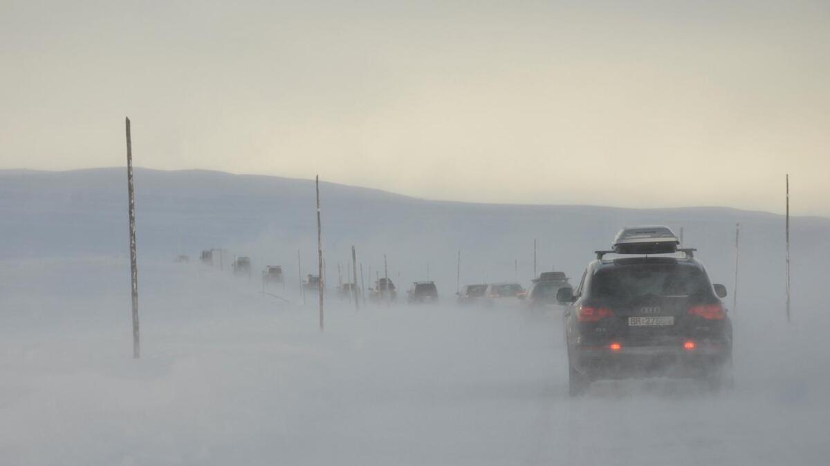 Trafikken aukar jamt på Rv7 over Hardangervidda.
