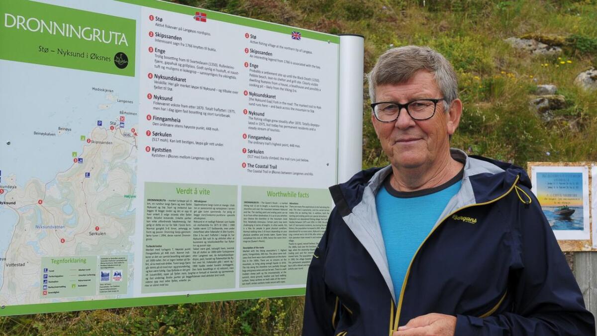 Arild Johnsen fra Porsgrunn er en av de 30 frivillige fra Turistforeningen.