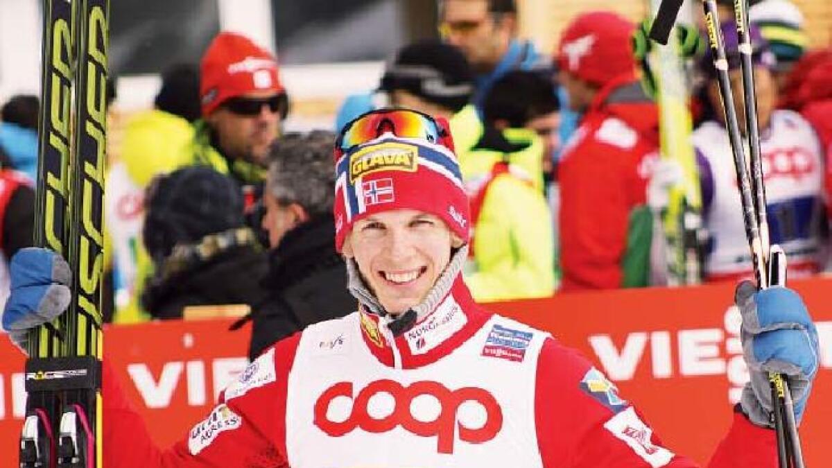 Magnus Krog var sentral då Noreg tok sølv i lagkonkurransen i kombinert sundag.