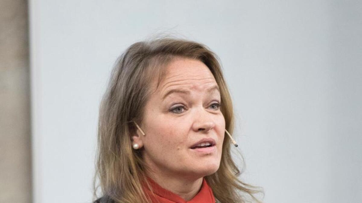 Kathrine Aspaas, økonom og journalist i mellom anna Aftenposten tek turen til Leveld laurdag.