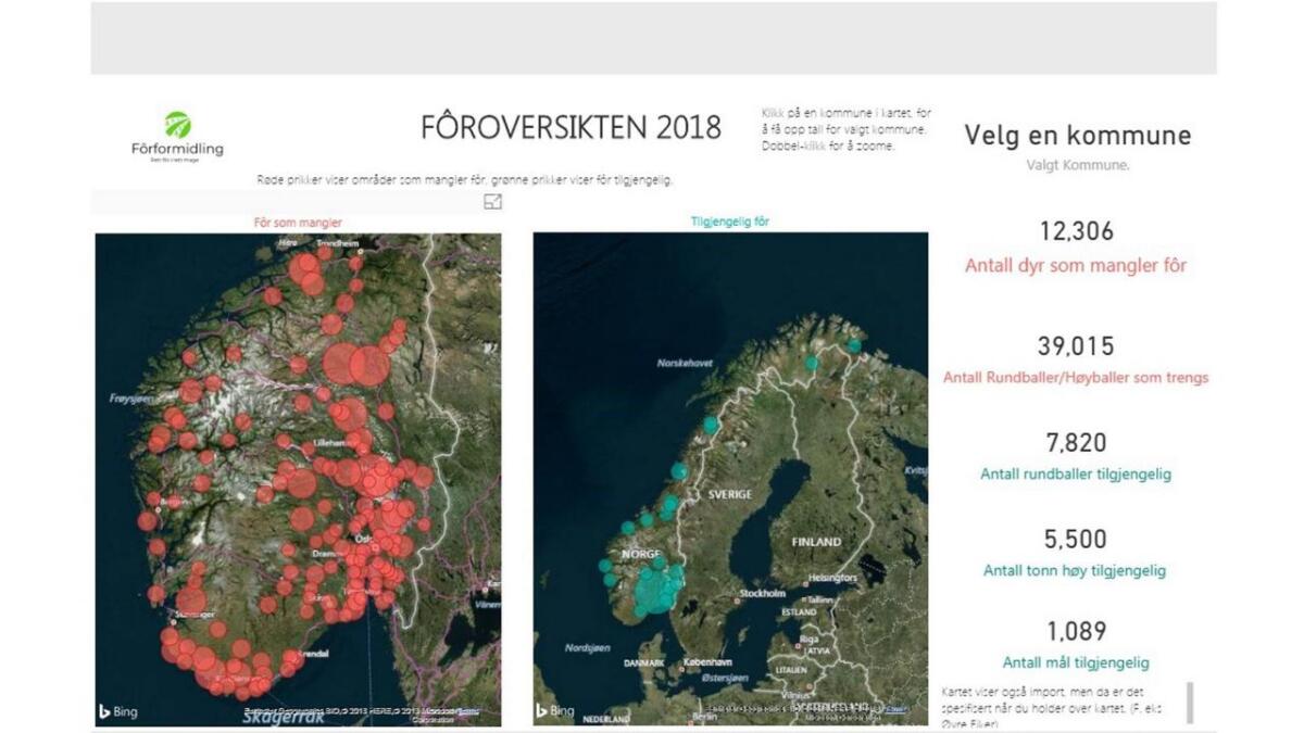 Ein bonde frå Vestlandet har utvikla ein app for formidling av fôr.