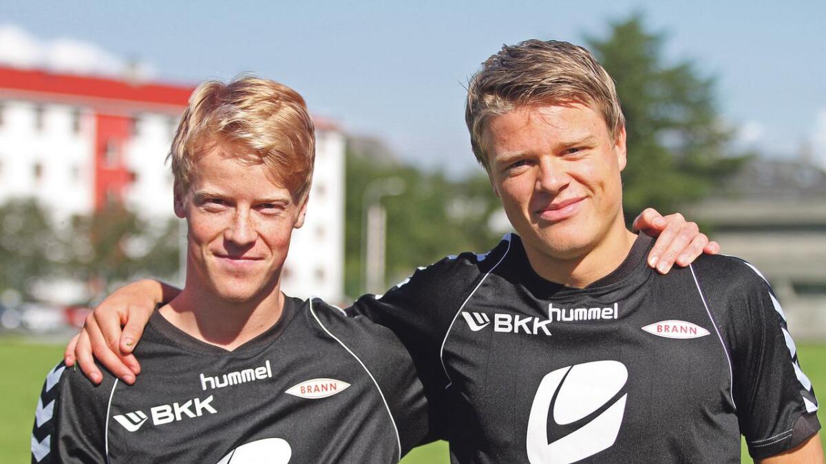 Fredrik Heggland og Simen Lassen har spetl i lag i både Os og Brann. Denne sesongen skal dei spela saman i Åsane.