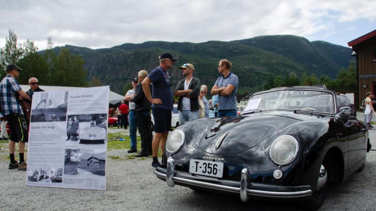 Sonja Henies Porsche Roadster 53-modell var hovudattraksjonen på sundag, og vart ein publikumsfavoritt.