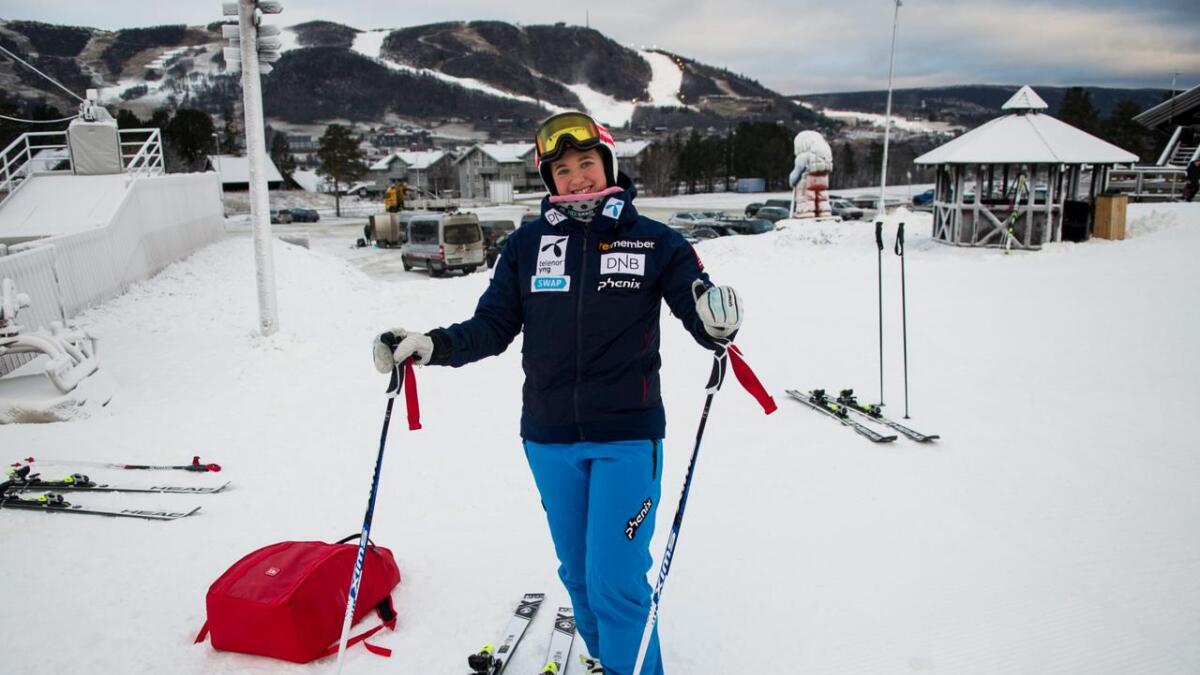 Maria Tviberg i skianlegget på Geilo i november.