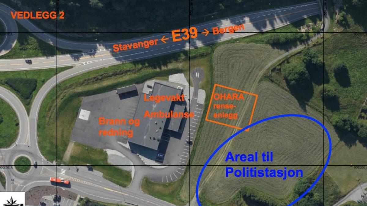 Os kommune føreslår å byggja ny politistasjon på Moberg.