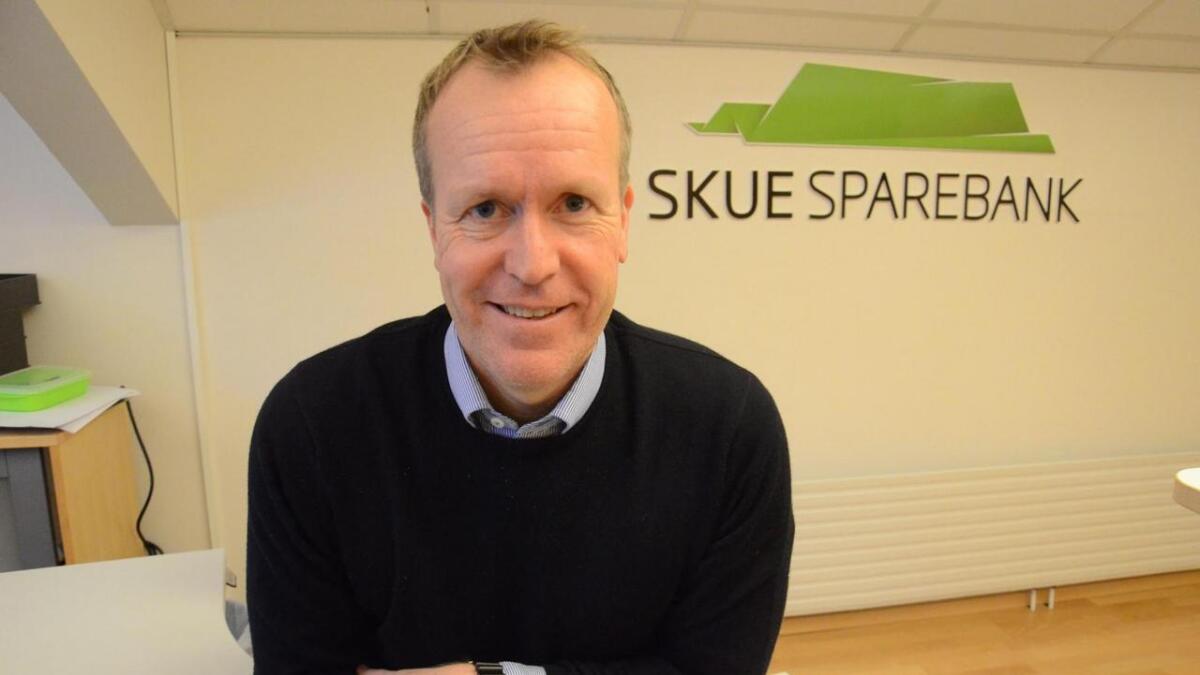 Administrerande banksjef i Skue Sparebank, Hans Kristian Glesne, er svært godt fornøgd med fjorårsresultatet.
