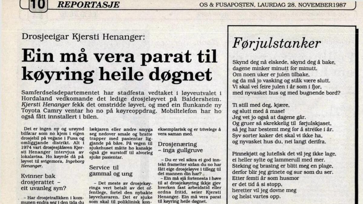 Os & Fusapostens fyrste utgåve kom ut 20. juni 1987. Hausten 2016 sendte me alle avisene til Sveits for scanning.