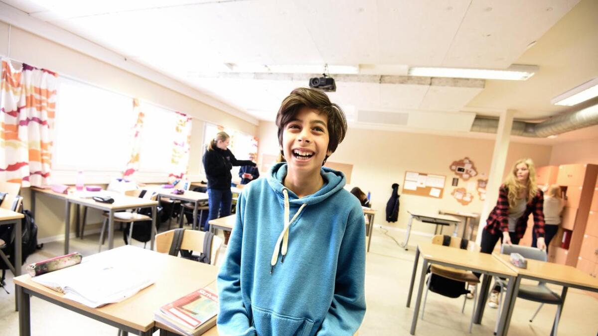 Yaman (14) snakker flytende norsk etter tre uker på skolen, og drøyt fire måneder i Norge.