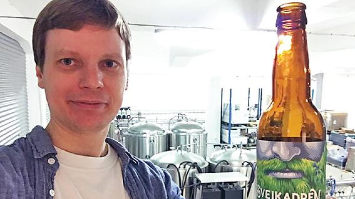 Torkjel Austad i Bygland Bryggeri gler seg over global eksponering for ølet "Sveikadden".