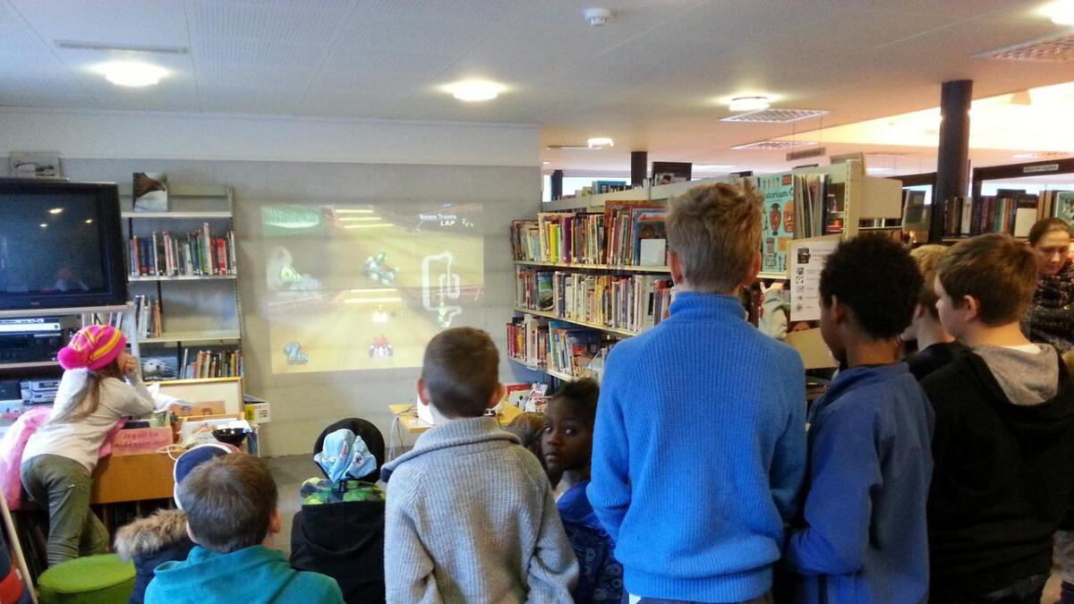 Til helga blir det ny Mario Kart-turnering på storskjerm i biblioteket i Fusa.