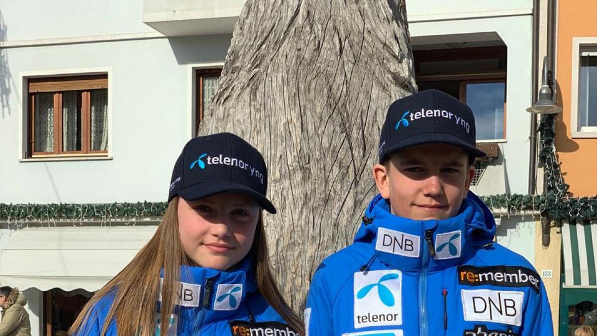 Lea Uthus og Aksel Strømberg køyrde dei internasjonale barnerenna i Toppolino.