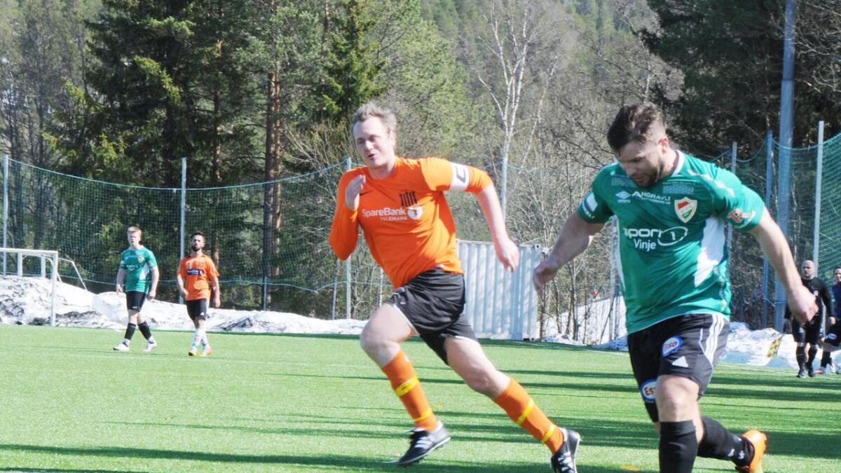 Adis Smajic var nest sist på både 1-0 og 2-0 då Vinje/Åmdal slo Sannidal på heimebane torsdag. (Arkiv