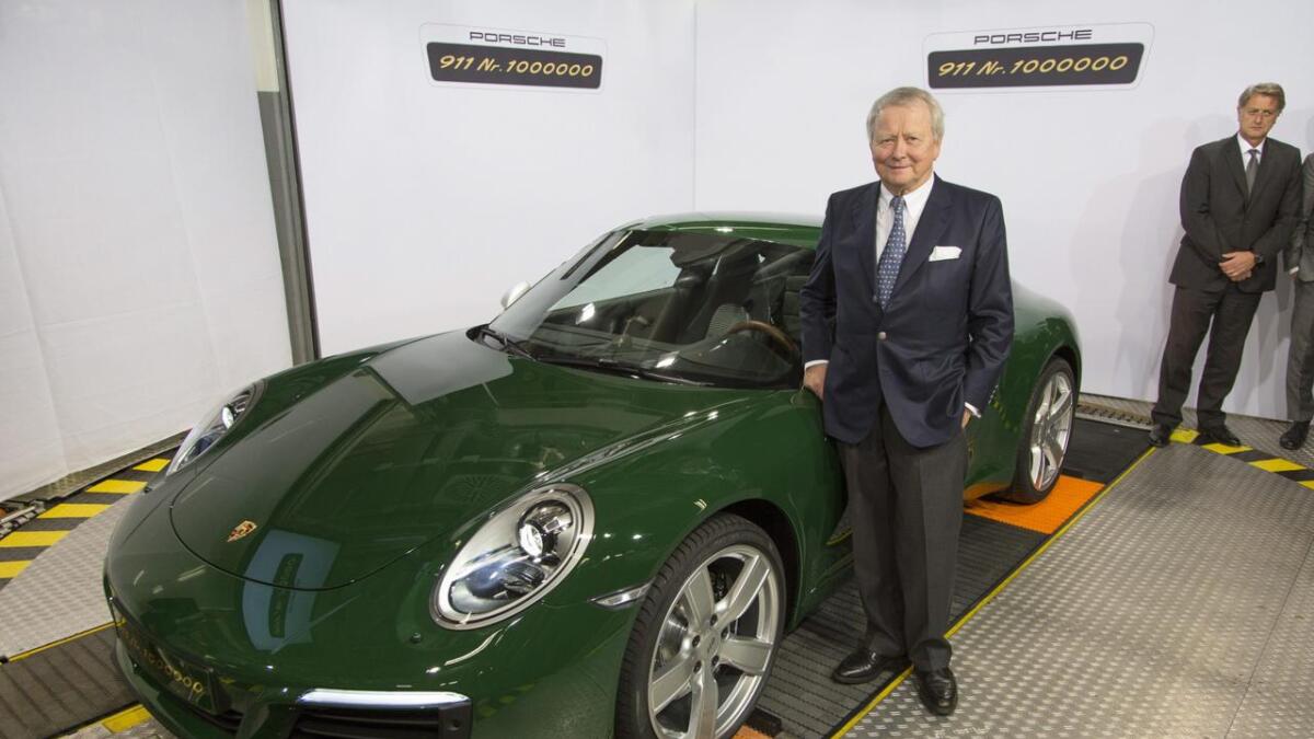 Wolfgang Porsche ved Porsche 911 nummer Èn million.