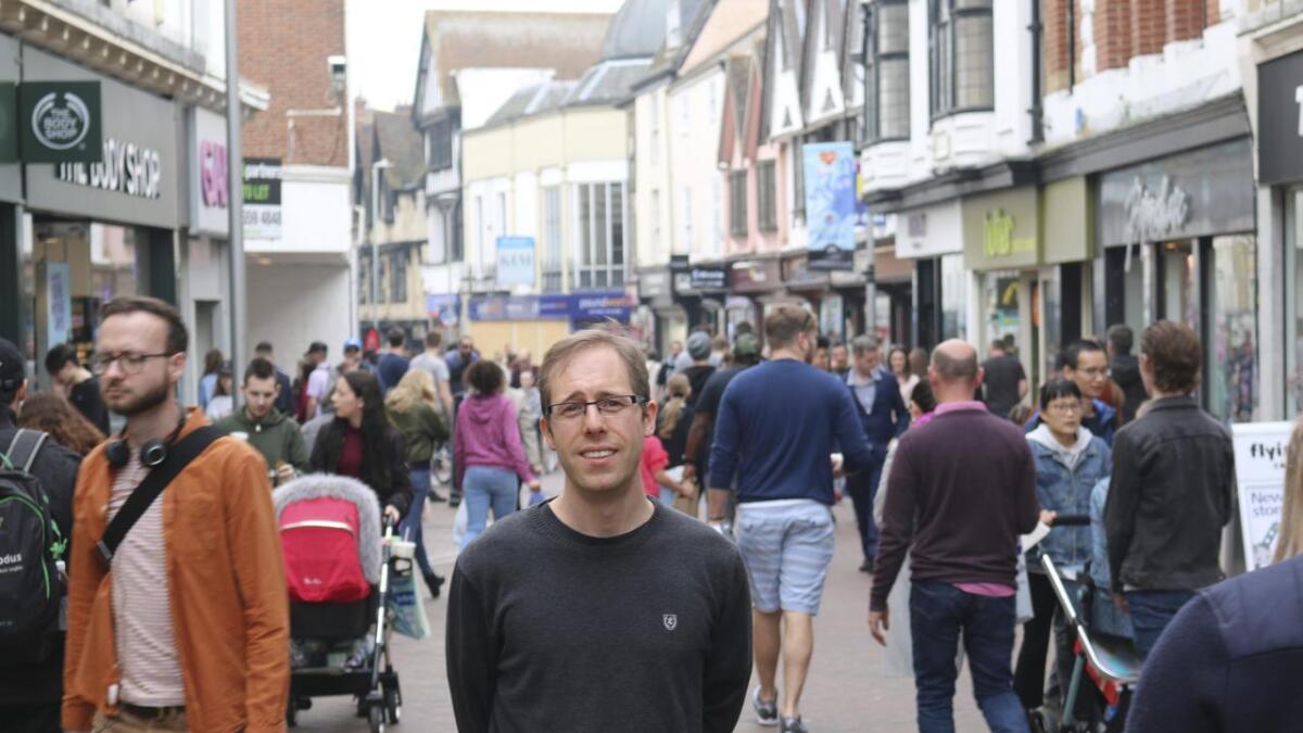 Bjørn Kolbrek har budd i Ipswich i to og eit halvt år, og stortrivast i byen på den engelske austkysten.